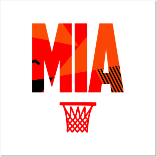 Retro Miami Basketball Art Posters and Art